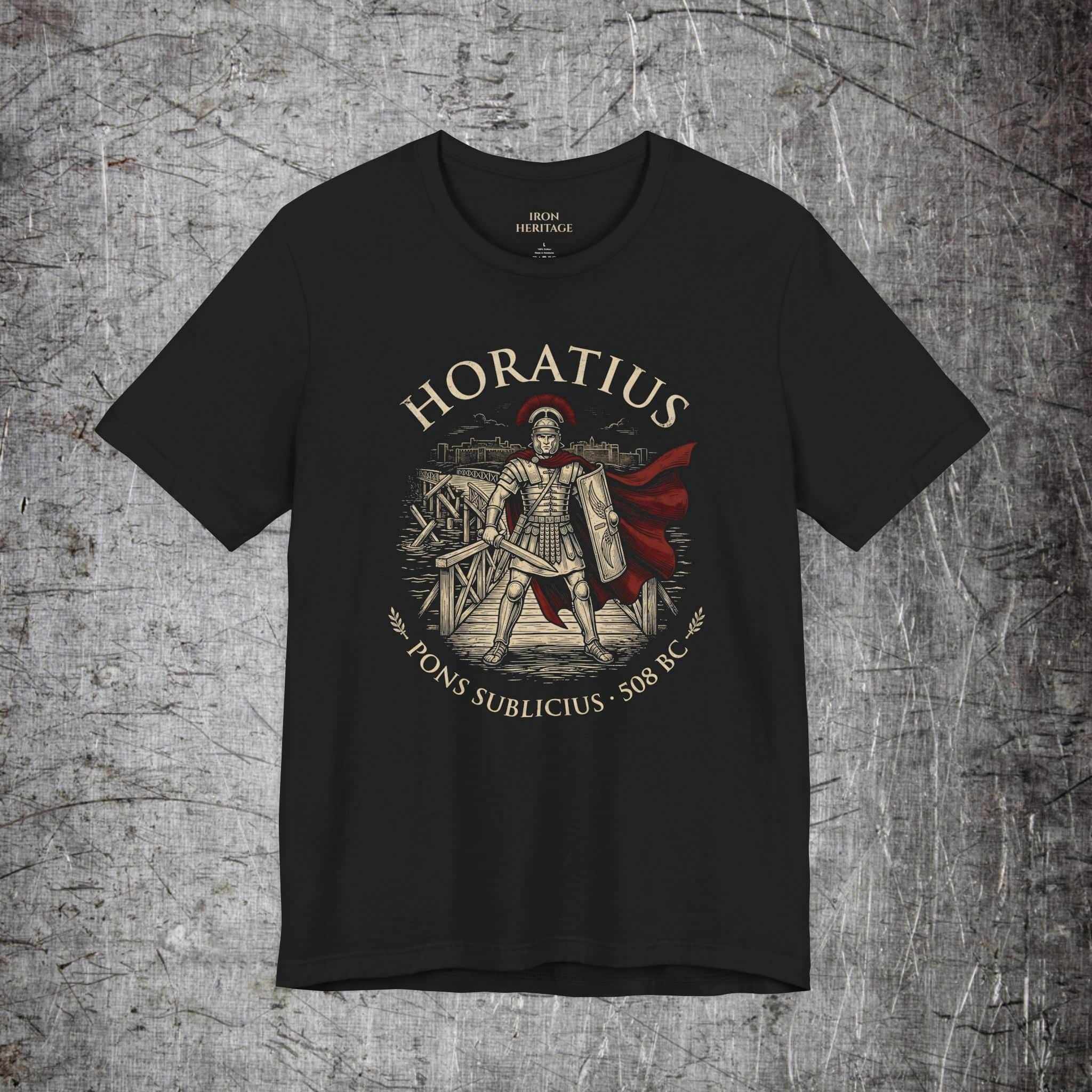 Iron Heritage T-Shirt Black / S Horatius Roman Warrior T-Shirt