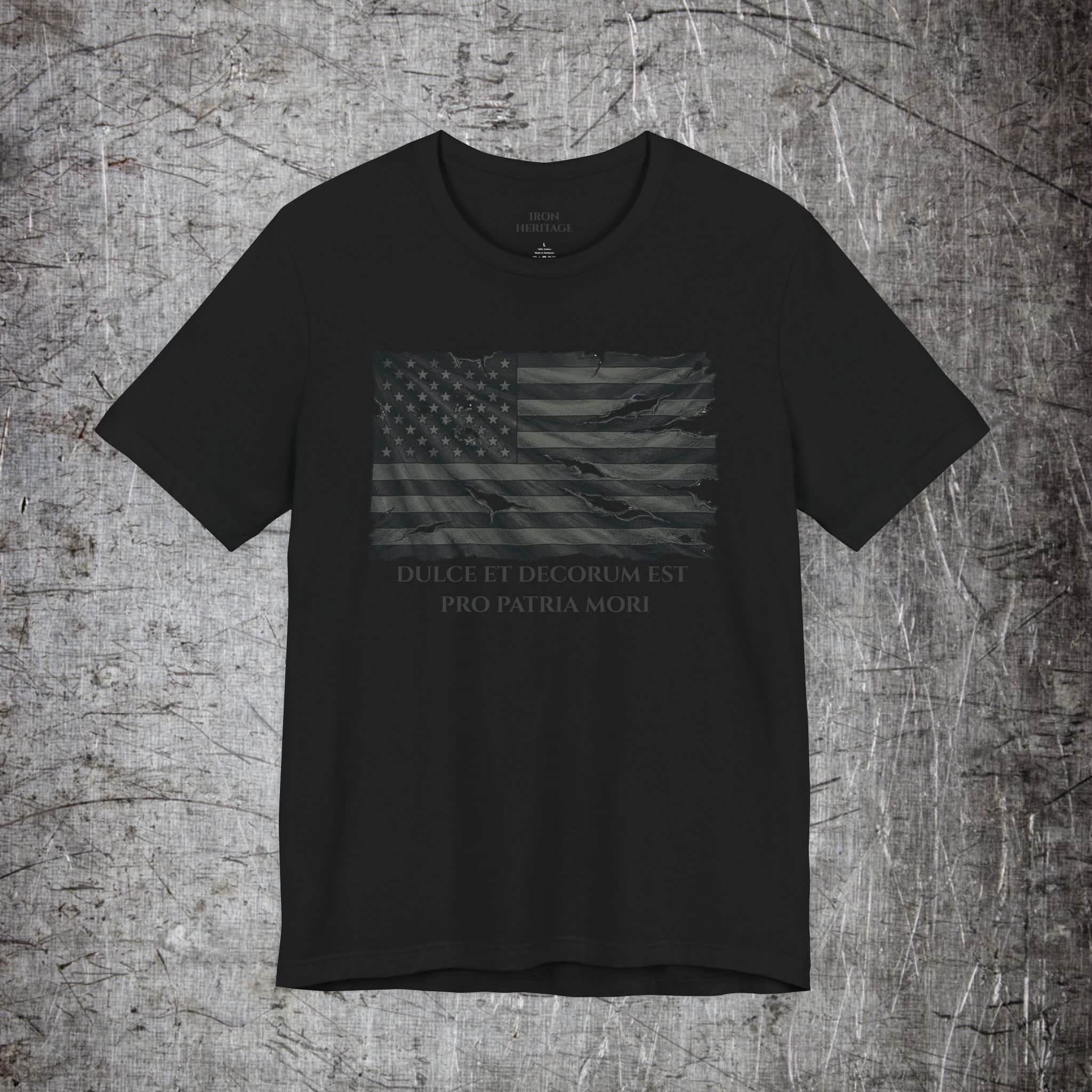 Iron Heritage T-Shirt Black / S Pro Patria - Dark American Flag T-Shirt