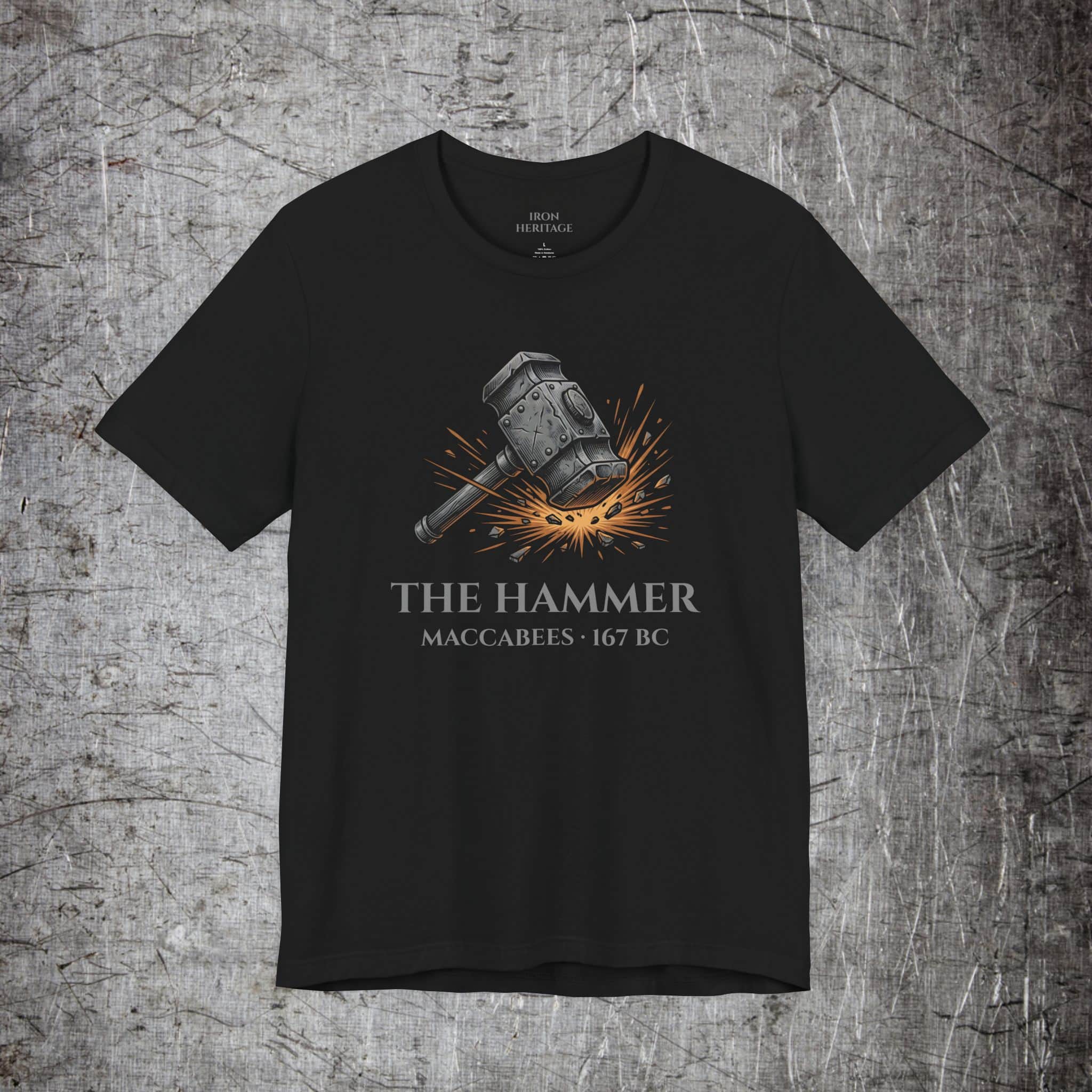 Iron Heritage T-Shirt Black / S The Hammer — Maccabees T-Shirt