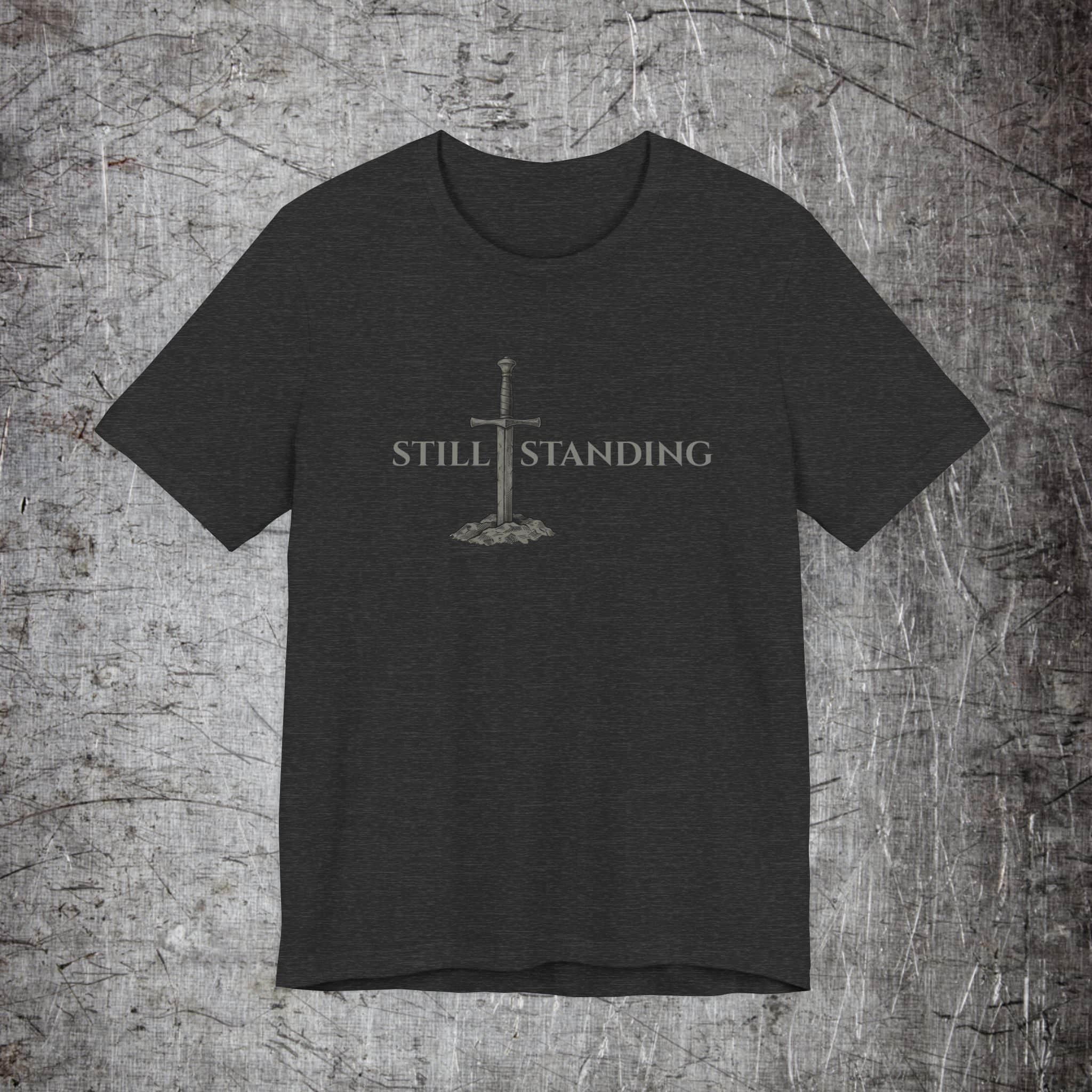Iron Heritage T-Shirt Dark Grey Heather / S Still Standing Sword T‑Shirt