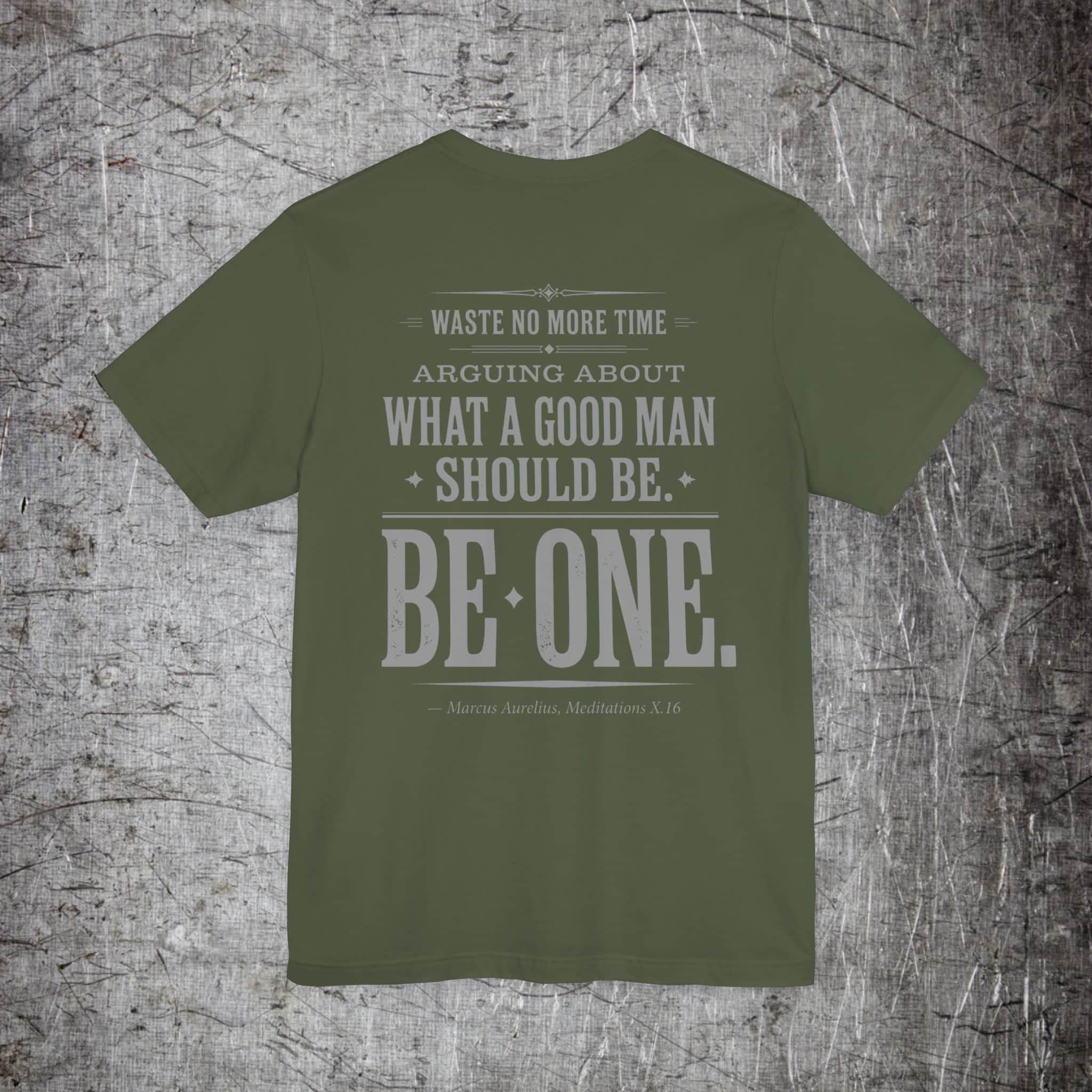 Iron Heritage T-Shirt Military Green / S Be One. — Marcus Aurelius T-Shirt