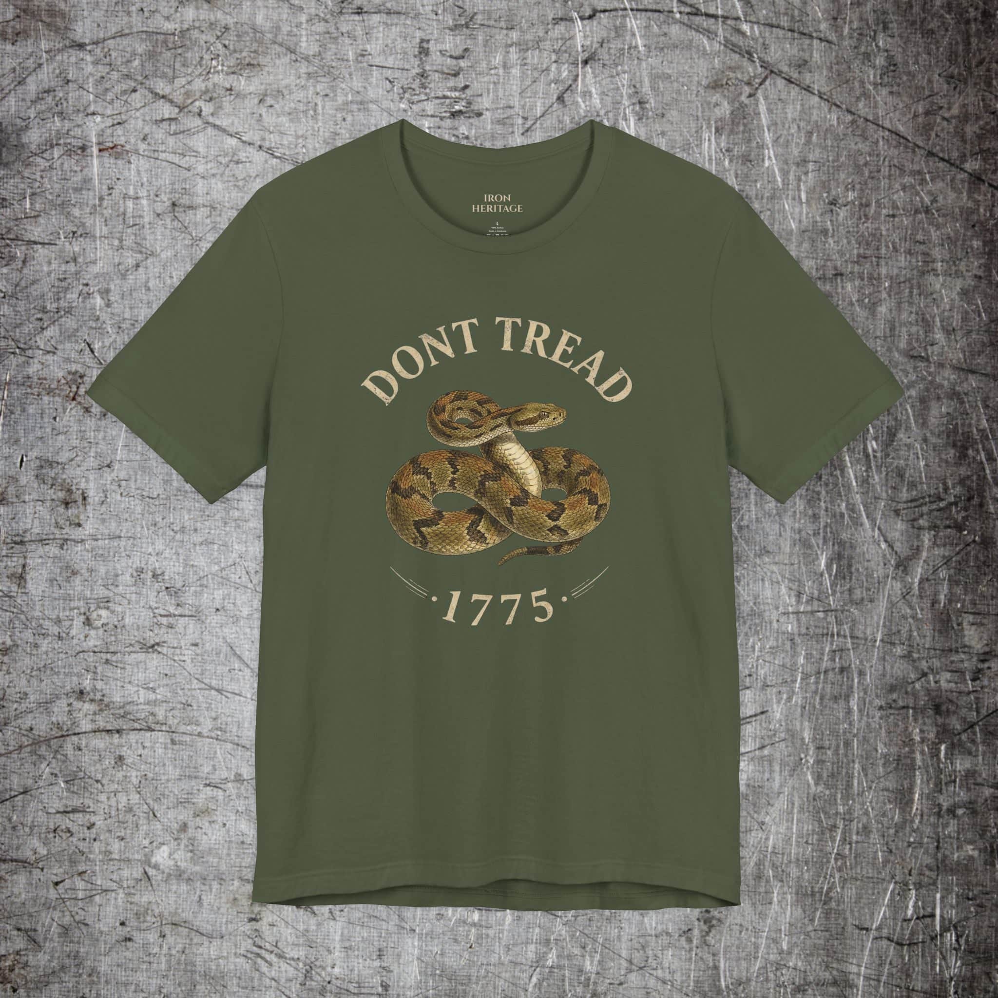 Iron Heritage T-Shirt Military Green / S Don’t Tread - Gadsden T-Shirt