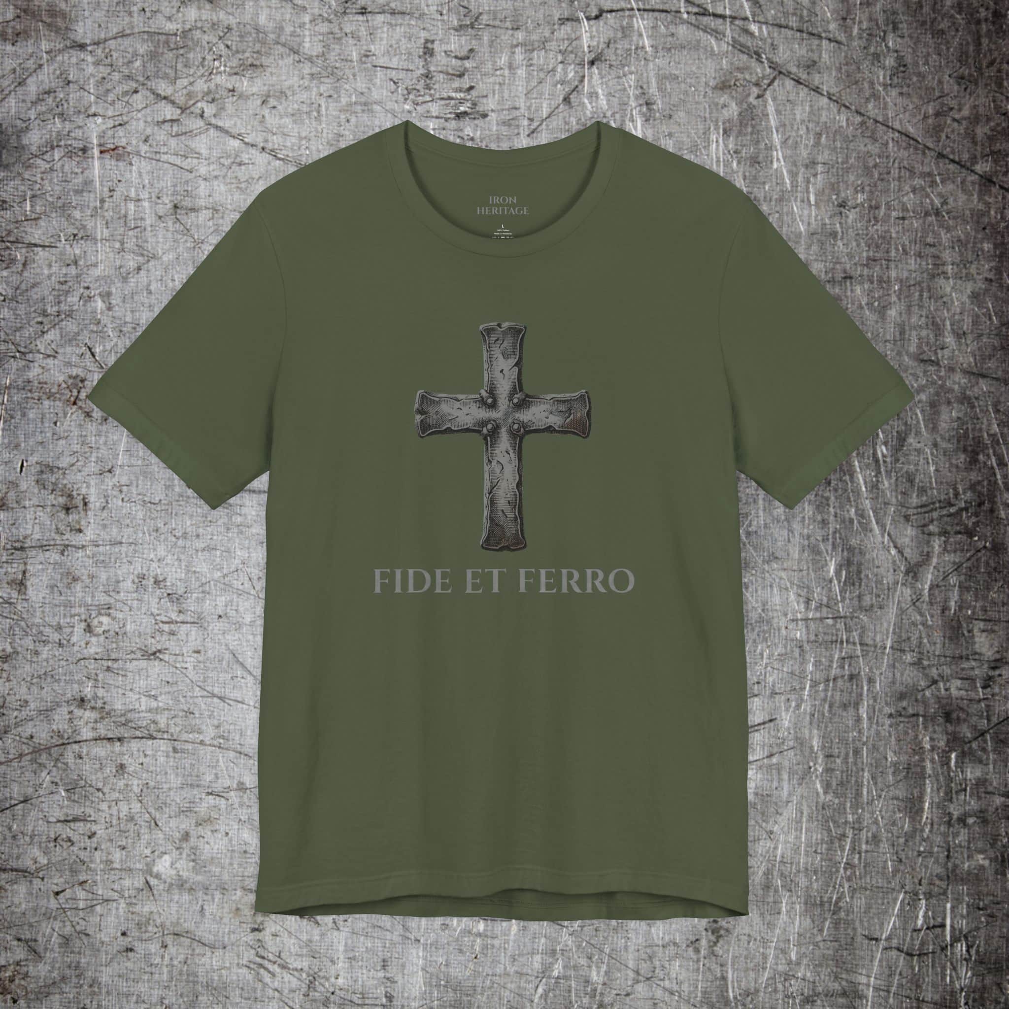 Iron Heritage T-Shirt Military Green / S Fide et Ferro - Faith & Iron T‑Shirt