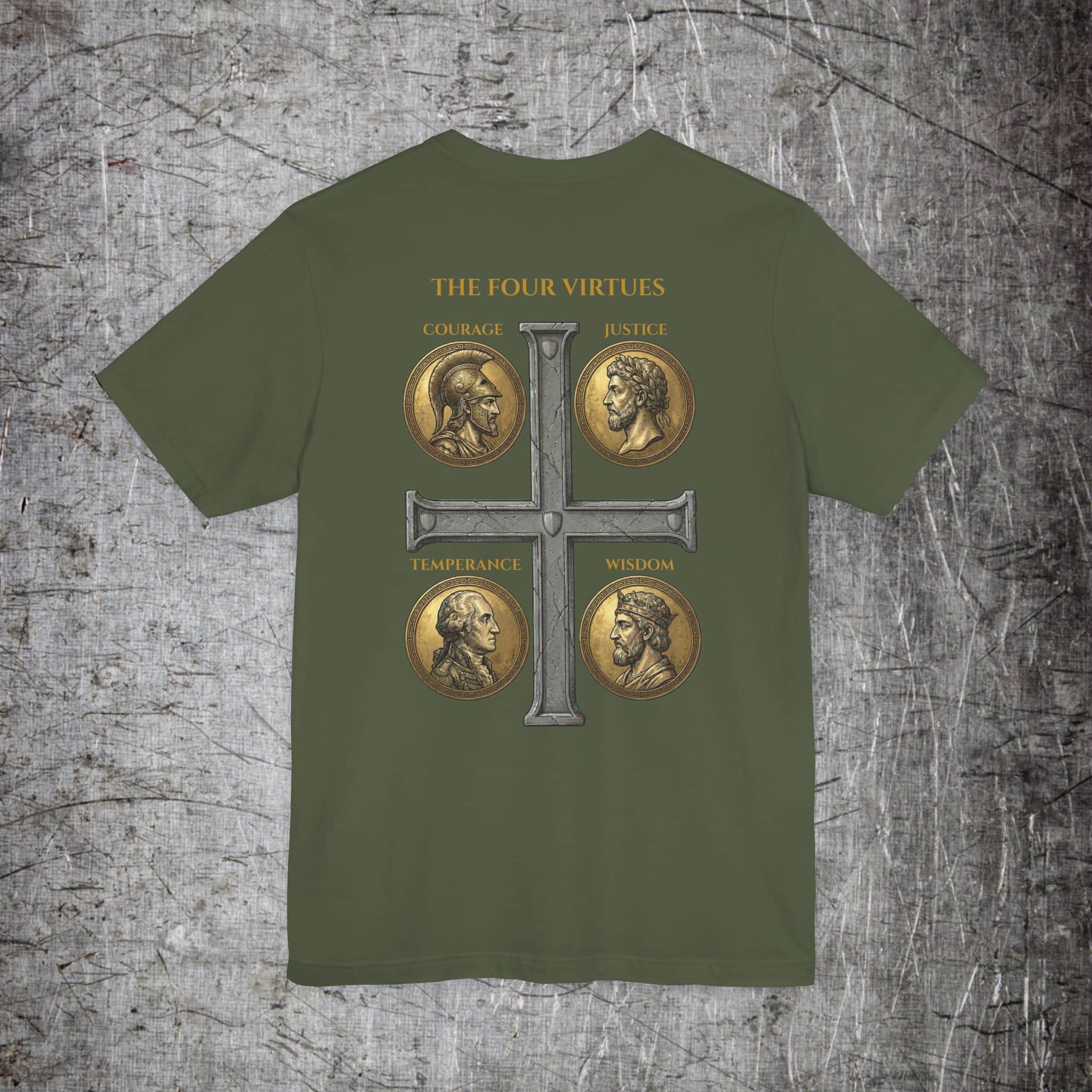 Iron Heritage T-Shirt Military Green / S The Four Virtues T-Shirt