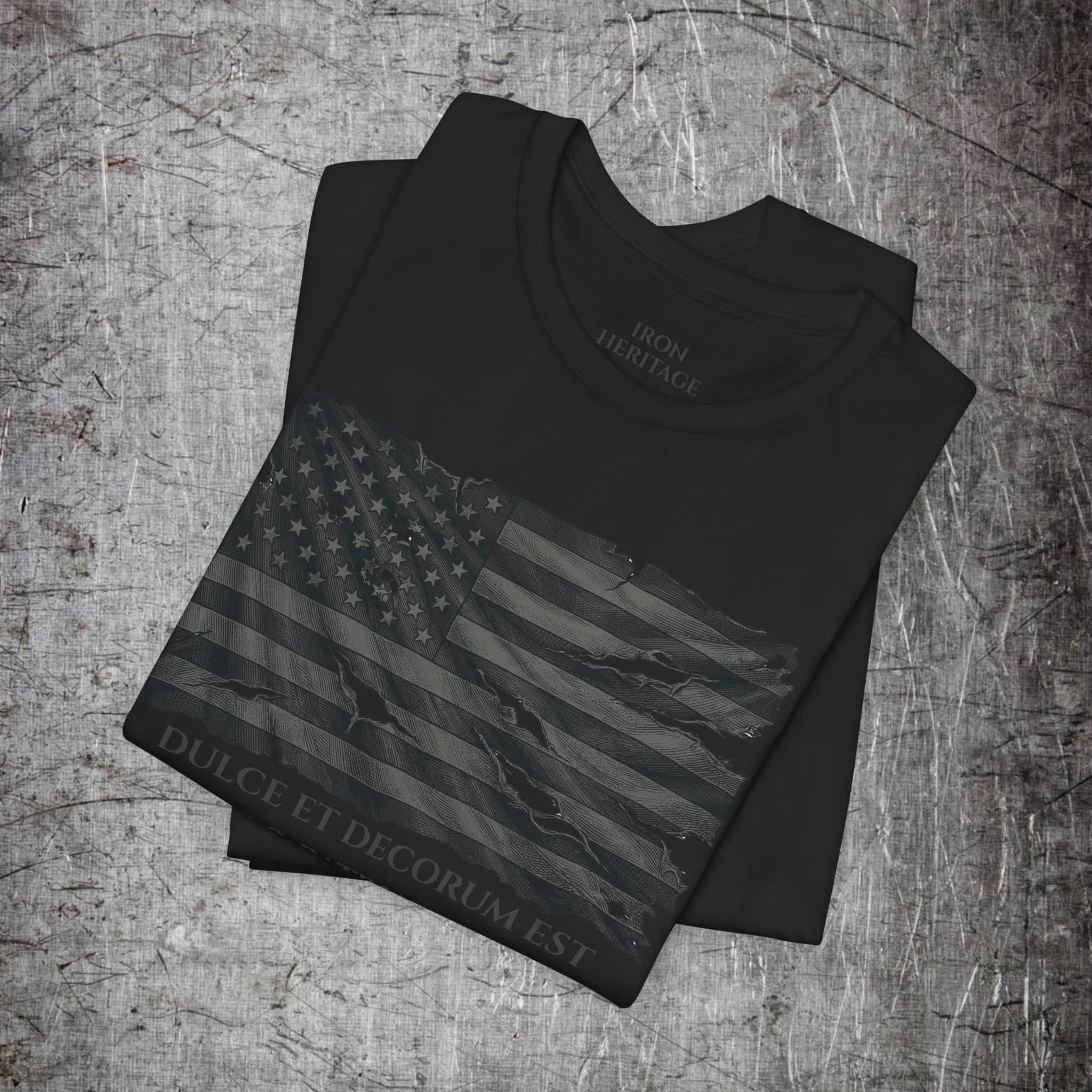 Iron Heritage T-Shirt Pro Patria - Dark American Flag T-Shirt