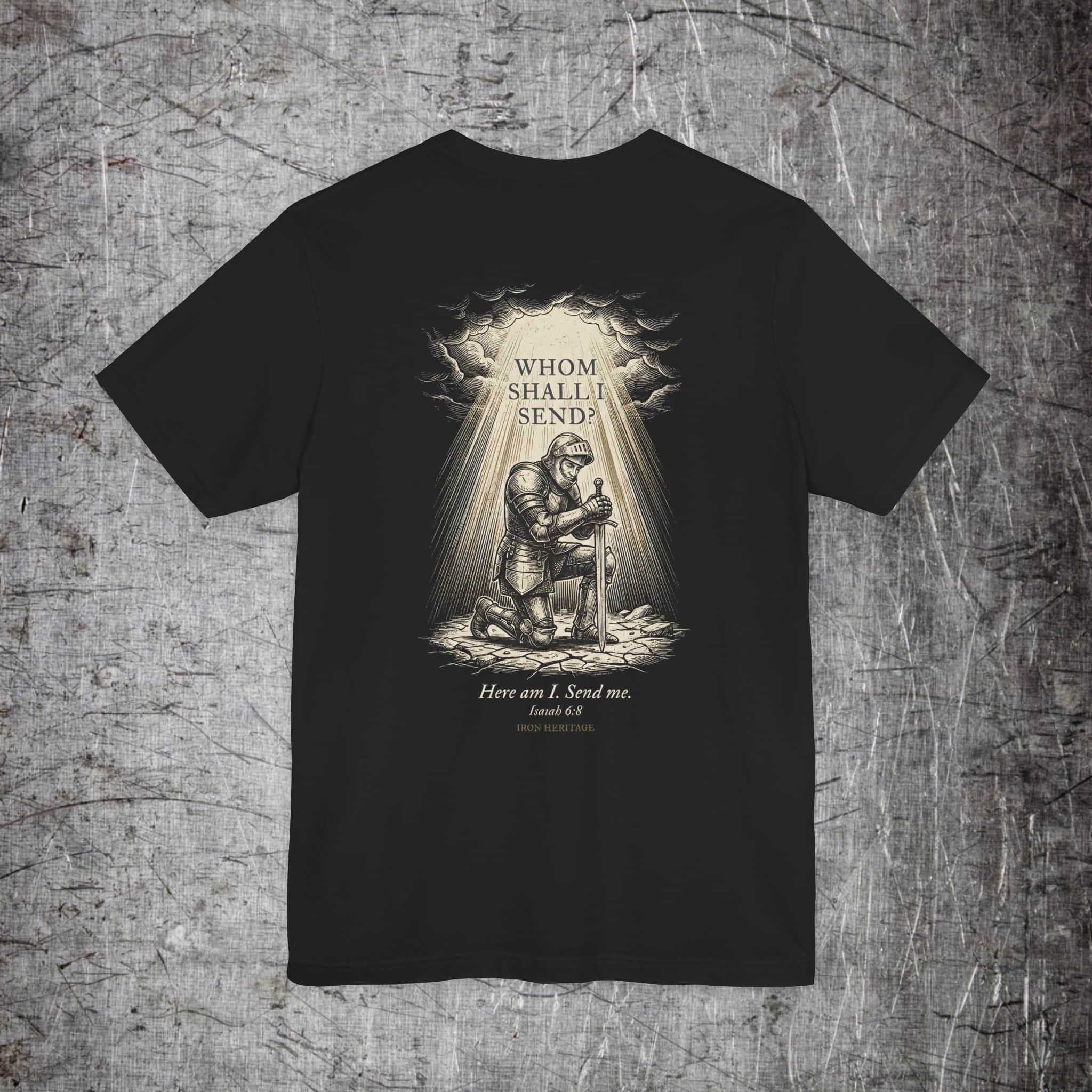 Iron Heritage T-Shirt S / Black Isaiah 6:8 T-Shirt