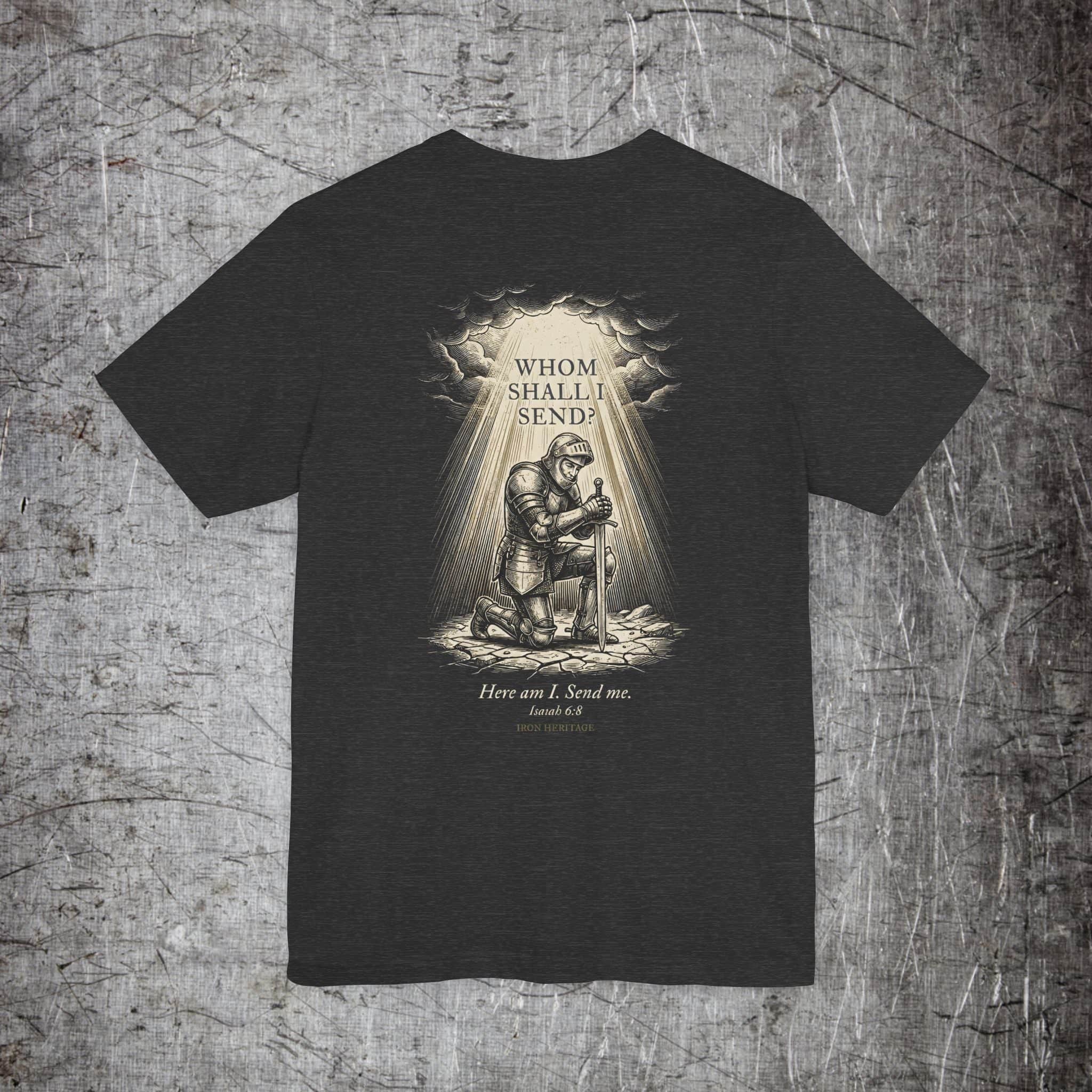 Iron Heritage T-Shirt S / Dark Grey Heather Isaiah 6:8 T-Shirt
