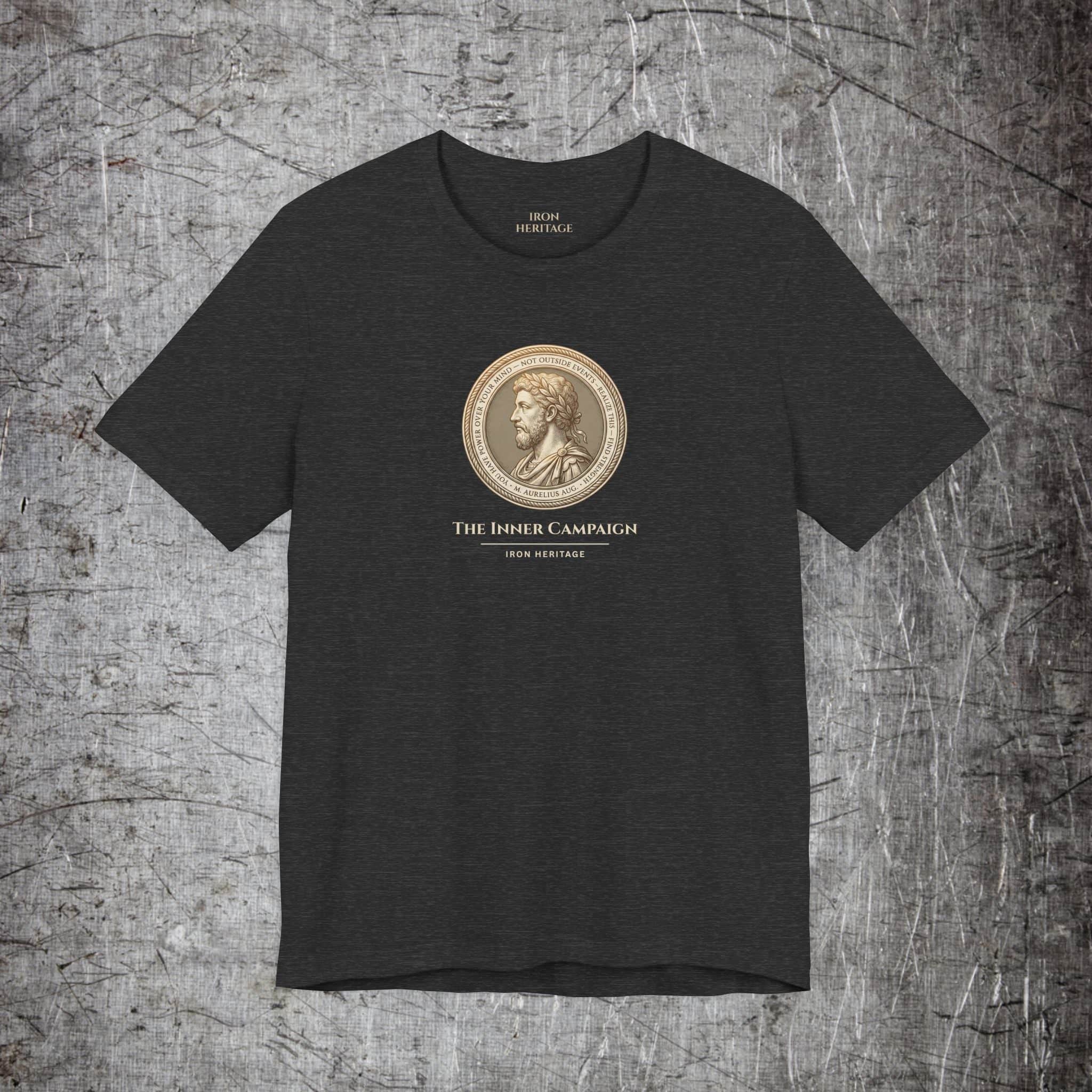 Iron Heritage T-Shirt S / Dark Grey Heather Marcus Aurelius T-Shirt