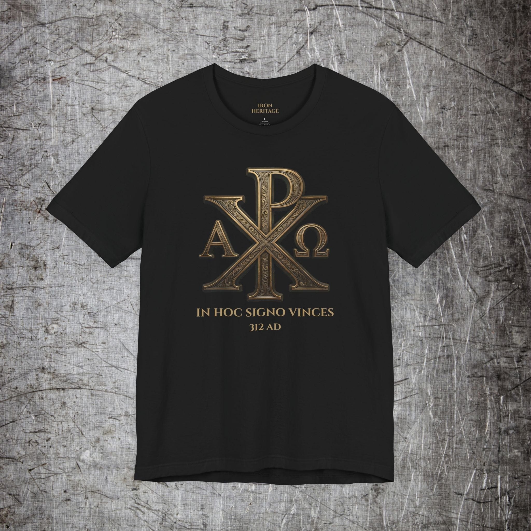 Iron Heritage T-Shirt Black / S Constantine — In Hoc Signo Vinces T-Shirt