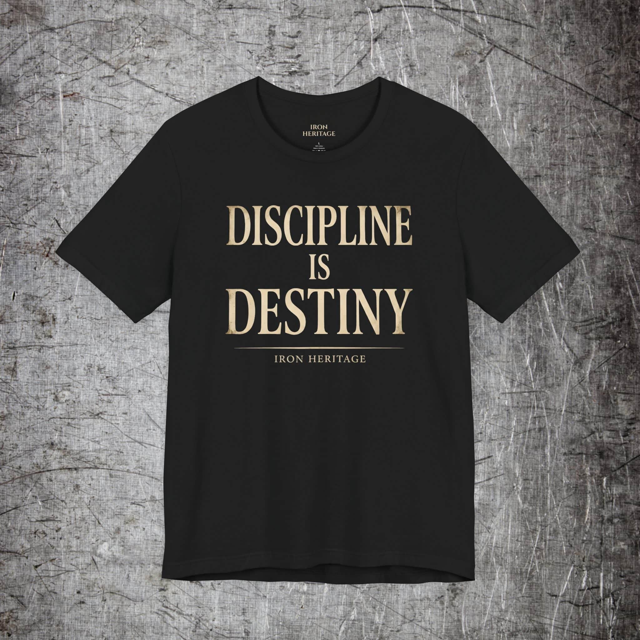 Iron Heritage T-Shirt Black / S Discipline Is Destiny T‑Shirt
