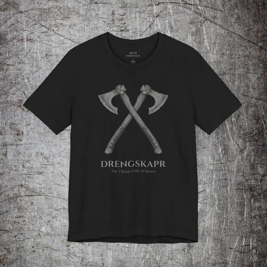 Iron Heritage T-Shirt Black / S Drengskapr — Viking Axes T-Shirt