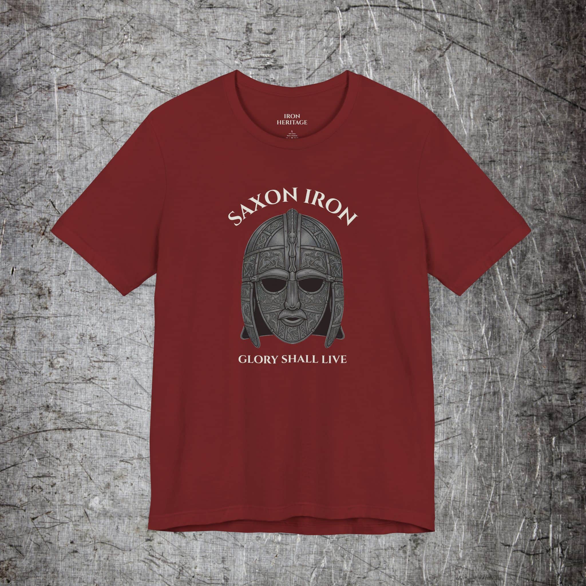 Iron Heritage T-Shirt Cardinal / S Saxon Iron T-Shirt