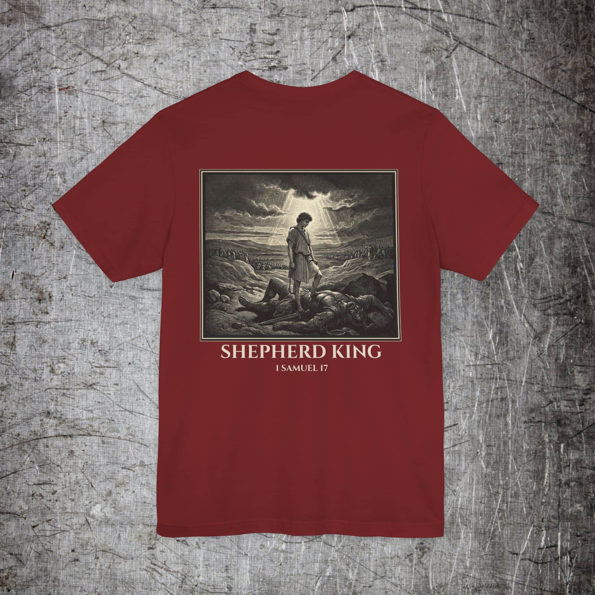 Iron Heritage T-Shirt Cardinal / S Shepherd King — David and Goliath T-Shirt
