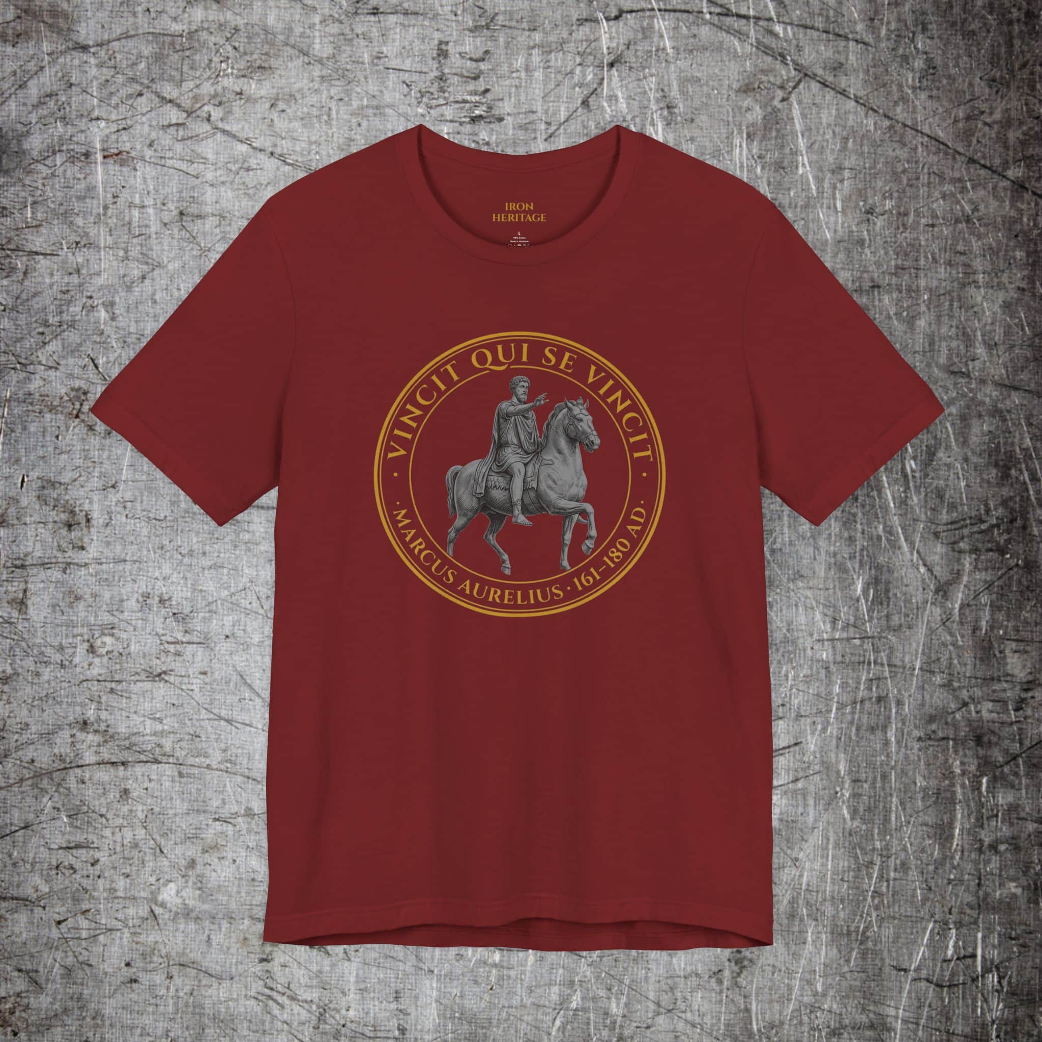 Iron Heritage T-Shirt Cardinal / S Vincit Qui Se Vincit T-Shirt
