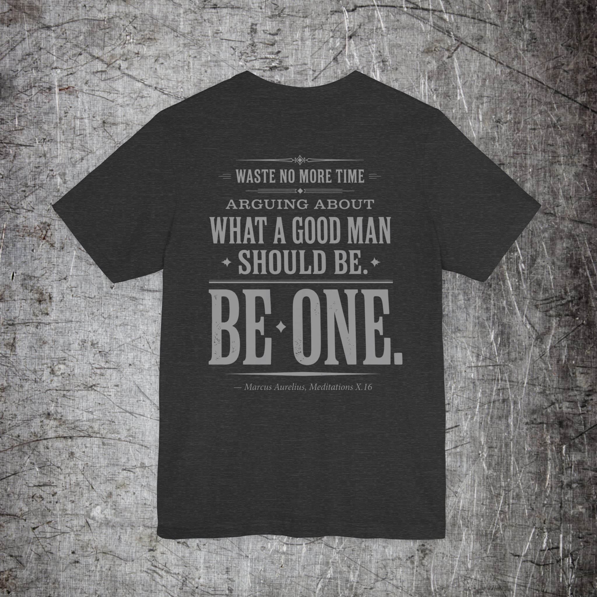 Iron Heritage T-Shirt Dark Grey Heather / S Be One. — Marcus Aurelius T-Shirt