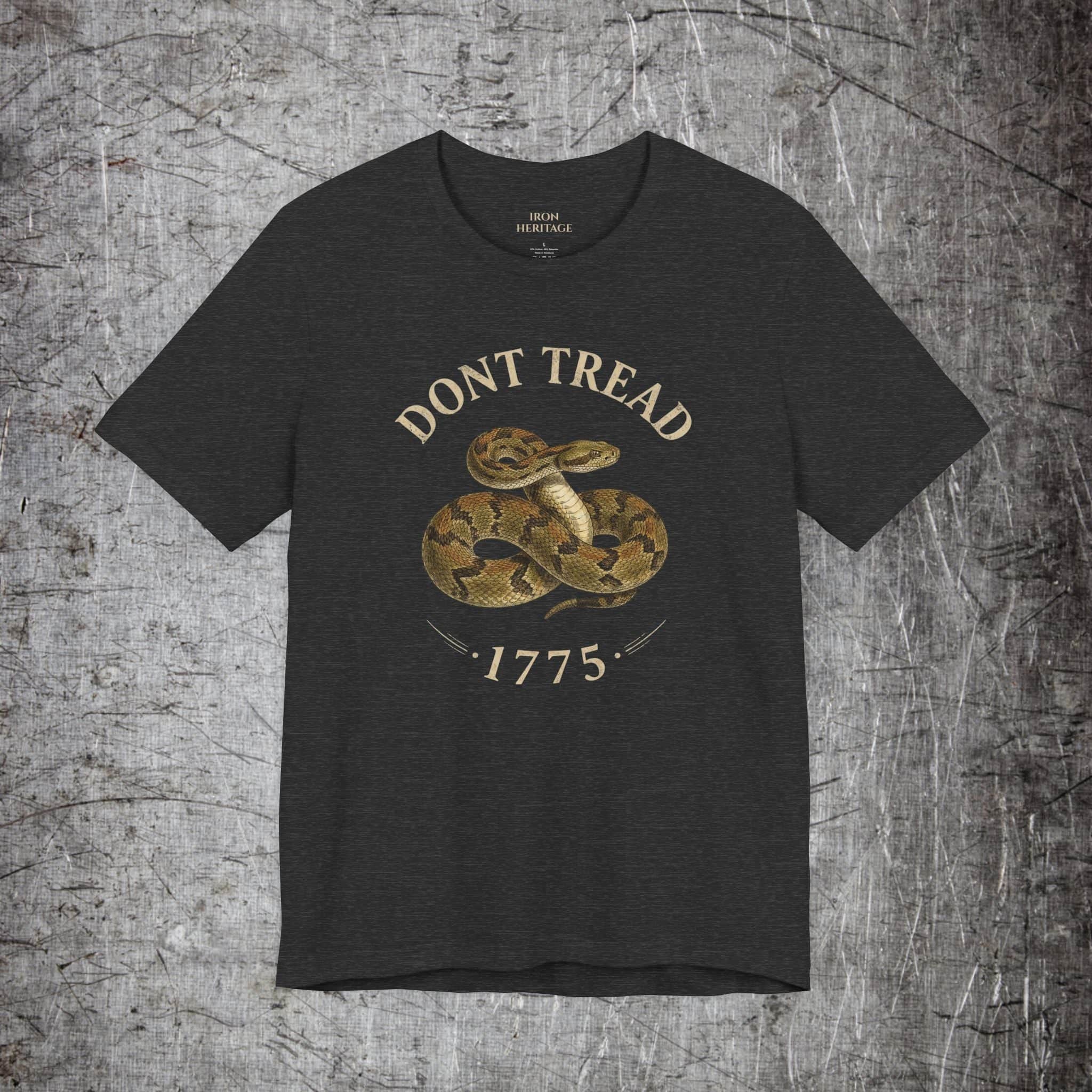 Iron Heritage T-Shirt Dark Grey Heather / S Don’t Tread - Gadsden T-Shirt