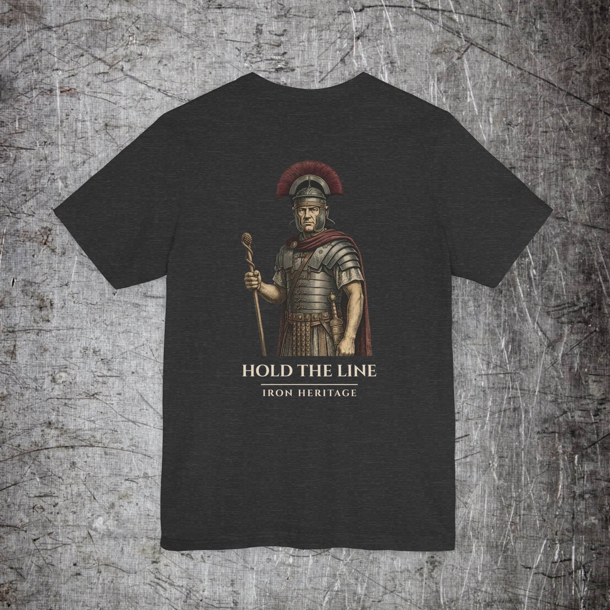 Iron Heritage T-Shirt Dark Grey Heather / S The Centurion — Hold the Line T-Shirt