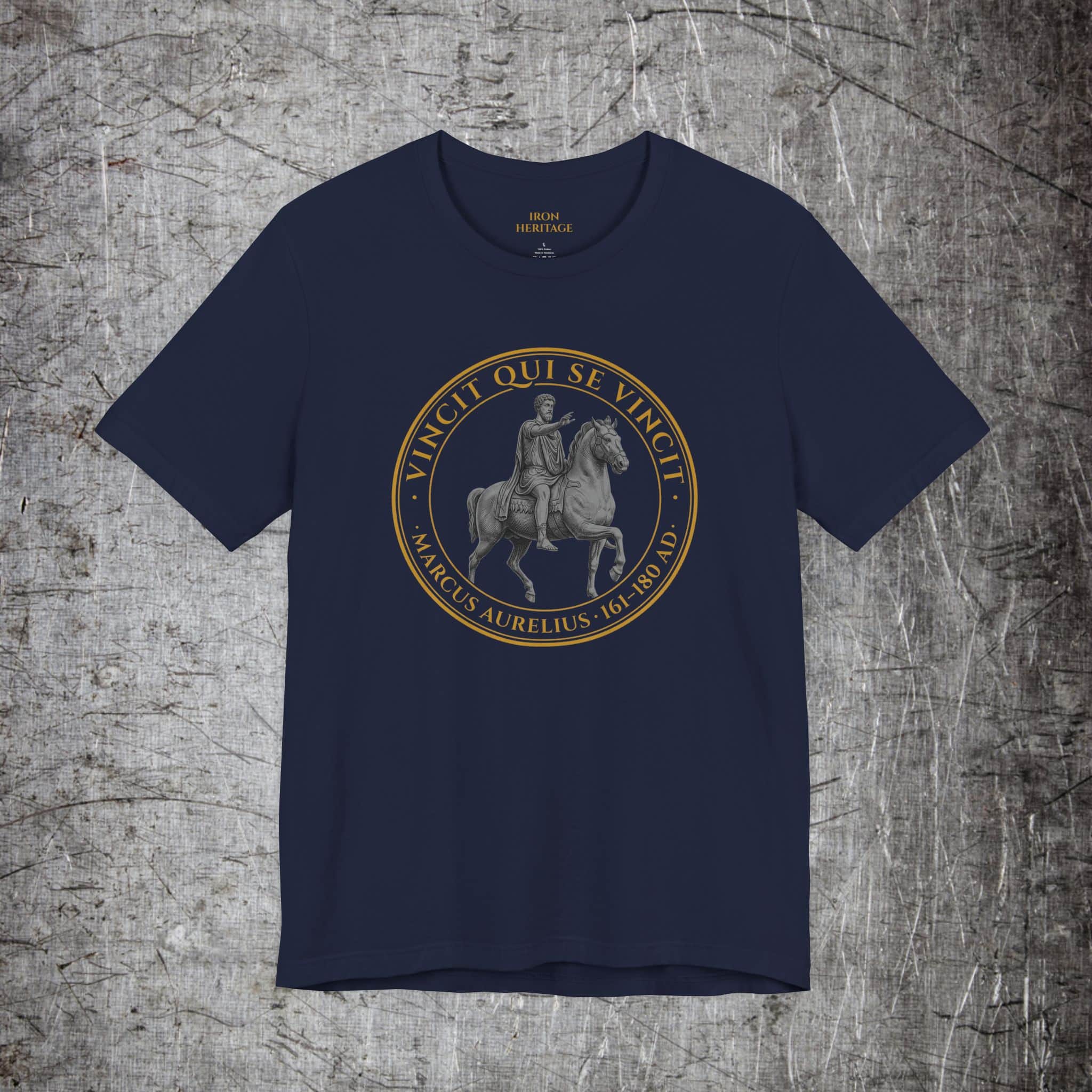 Iron Heritage T-Shirt Navy / S Vincit Qui Se Vincit T-Shirt