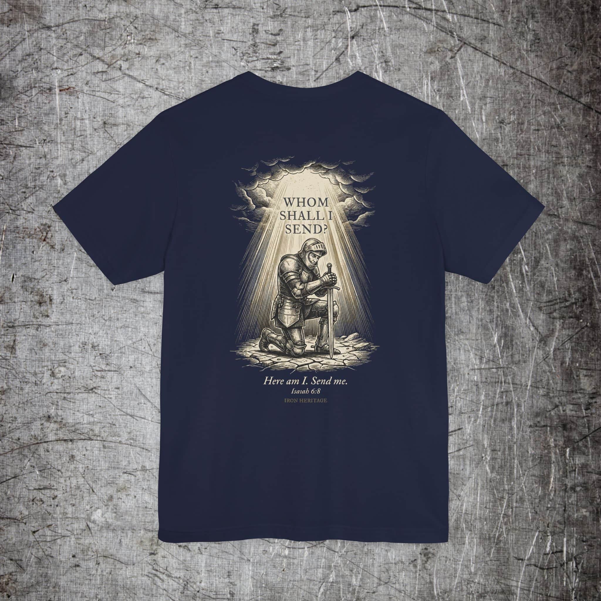 Iron Heritage T-Shirt S / Navy Isaiah 6:8 T-Shirt