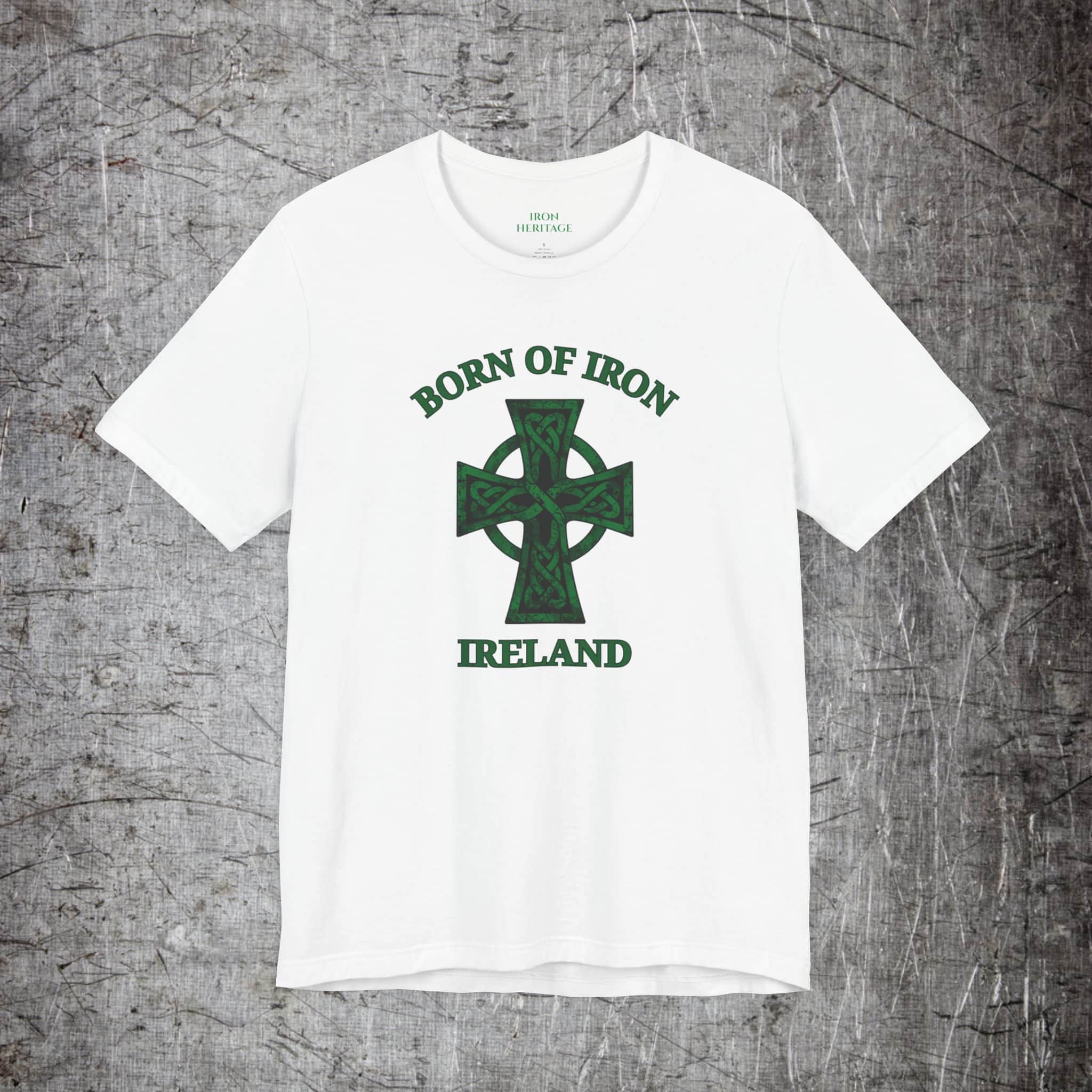 Iron Heritage T-Shirt White / S Born of Iron & Ireland T‑Shirt
