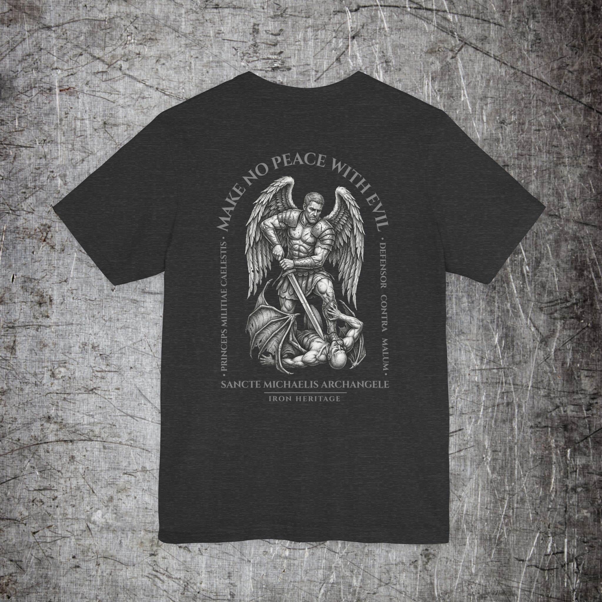 Printify T-Shirt Dark Grey Heather / S No Peace With Evil T-Shirt