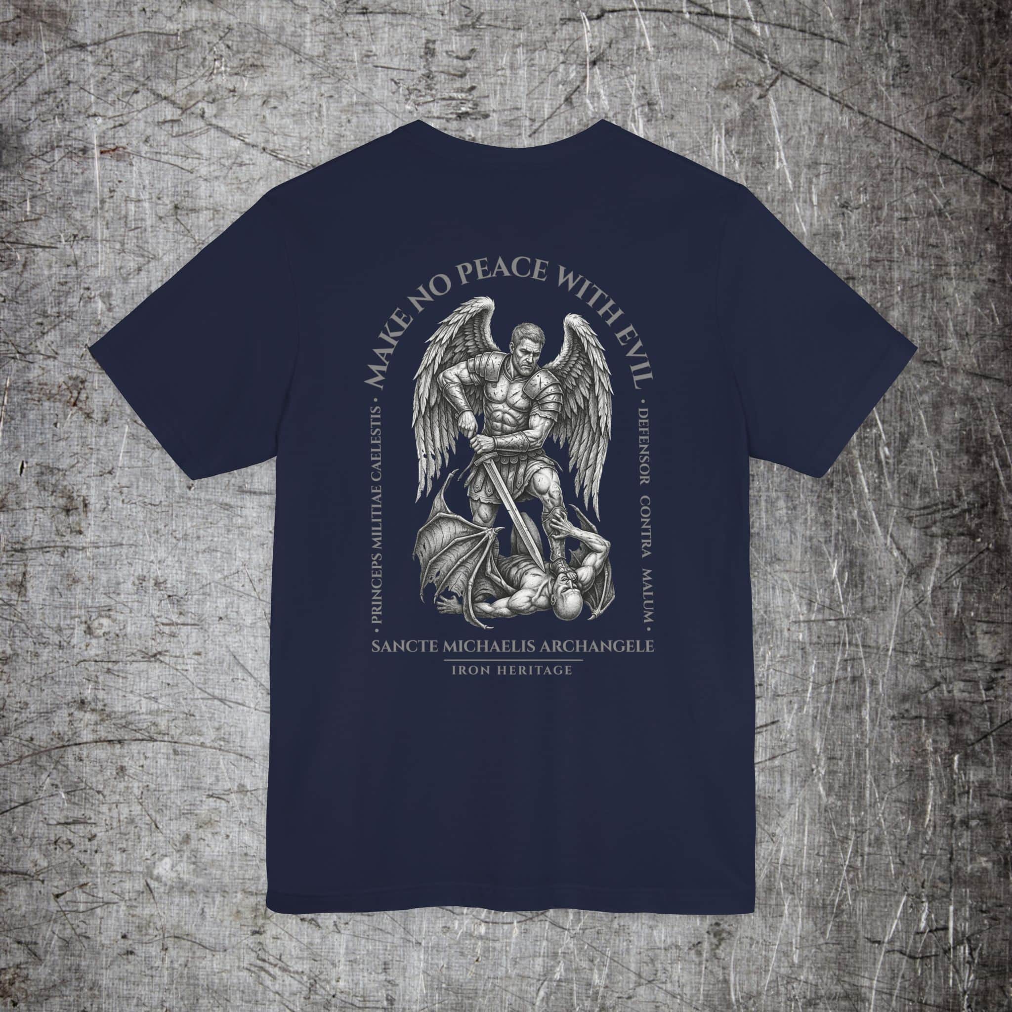 Printify T-Shirt Navy / S No Peace With Evil T-Shirt